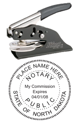 Looking for notary stamp embossers? Check out our North Dakota public notary round stamp embosser at the EZ Custom Stamps Store.