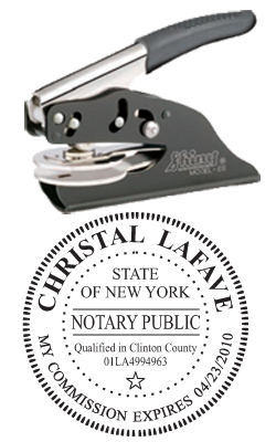 Looking for notary stamp embossers? Check out our New York public notary round stamp embosser at the EZ Custom Stamps Store.