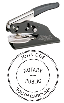 Looking for notary stamp embossers? Check out our South Carolina public notary round stamp embosser at the EZ Custom Stamps Store.