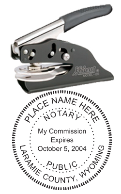 Looking for notary stamp embossers? Check out our Wyoming public notary round stamp embosser at the EZ Custom Stamps Store.