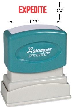 Need a "Expedite" message stamper? Buy this pre-inked Xstamper model 1034, a red one-color stamp that makes it easy to file office paperwork.