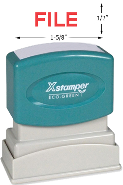 Looking for a "file" message stamper for the office? This Xstamper model 1051 is a one-color red stamp and makes it easy to sort office documents.