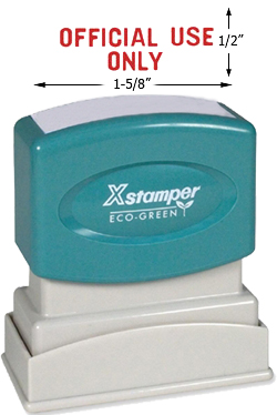 Need an "Official Use Only" message stamper? Buy this pre-inked Xstamper model 1052, a red one-color stamp to help you mark which documents are for official use only.