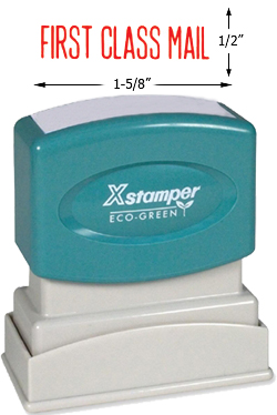 Looking for a "First Class" message stamper? Buy this pre-inked Xstamper model 1129, a red one-color stamp that makes sorting office paperwork easy.