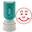 Looking for a "Smiley" message stamper? Buy this pre-inked Xstamper model 11303, a red one-color stamp that makes sorting office paperwork easy.