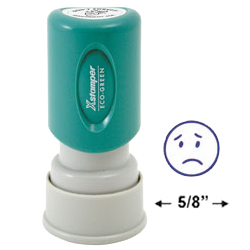 Looking for a "Sad Face" message stamper? Buy this pre-inked Xstamper model 11305, a blue one-color stamp that makes sorting office paperwork easy.