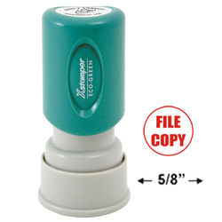 Need a "File Copy" message stamper? Buy this pre-inked Xstamper model 11421, a red circular message stamp perfect for the office.