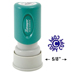 Looking for a "Copy" message stamper for the office? This circular blue Xstamper 11422 is a smaller size for office document convenience.