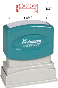 Need a "Billed" message stamper? Buy this pre-inked Xstamper model 1208, an outlined, red message stamp perfect for the office.
