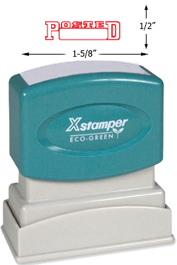 Need a "Posted" message stamper? Buy this pre-inked Xstamper model 1211, an outlined, red message stamp perfect for the office.