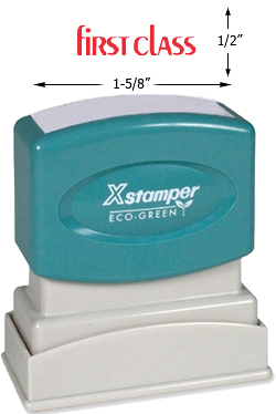 Looking for a "First Class" message stamper for the office? Shop this simple red Xstamper to sort and identify documents quickly.