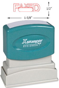 Looking for a "Faxed" message stamper for the office? Buy the pre-inked Xstamper 1350, a bold red message stamper that makes it clear your documents need to be faxed.