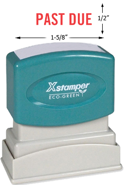 Need to make it clear when a document's "Past Due"? This pre-inked Xstamper message stamp makes filing office work quick and easy.