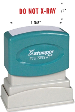 Looking for a "Do Not X-Ray" message stamper for the office? Shop this red bold pre-inked Xstamper for a stamp that makes marking documents quick and easy.