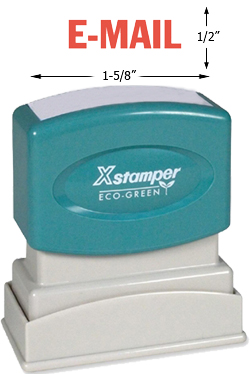 Need an "E-Mail" message stamper? Shop for a red pre-inked Xstamper here on the EZ Custom Stamps Store today. This stamper is eco-friendly and makes it easy to sort office documents quickly.