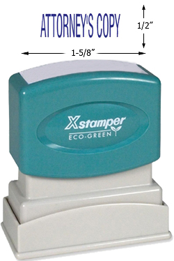 Looking for a message stamper for "Attorney's Copy"? This pre-inked Xstamper is eco-friendly and helps mark documents easily.