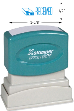 Need a "Received" message stamper? This Xstamper pre-inked blue message makes it easy to identify and organize your office documents.