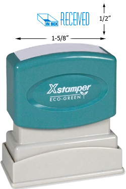 Need a "Received" message stamper? This Xstamper pre-inked blue message makes it easy to identify and organize your office documents.