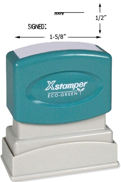 Need a "Signed" message stamper? This Xstamper pre-inked message with date makes it easy to organize and file your office documents.