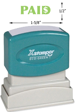 Need a "Paid" message stamper? This Xstamper pre-inked green message makes it easy to organize and file your office documents.