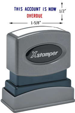 Need an "Account Overdue" message stamper? This Xstamper pre-inked two-color message makes collecting account receivables easier.