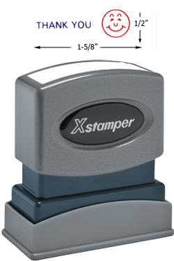 Looking for a message stamper with "Thank you"? This Xstamper pre-inked message adds personality to your office documents or papers.