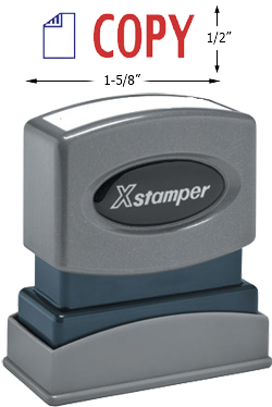 Need a "Copy" message stamper? This Xstamper pre-inked message makes it easy to organize and file your office documents.