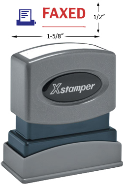 Need a "Faxed" message stamper? This Xstamper pre-inked message makes it easy to organize and file your office documents.