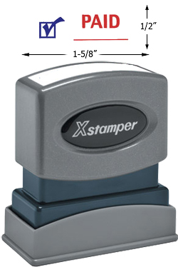 Need a "Paid" message stamper? This Xstamper pre-inked message makes it easy to organize and file your office documents.