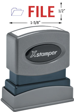 Need a "File" message stamper? This Xstamper pre-inked message makes it easy to identify and organize your office documents.