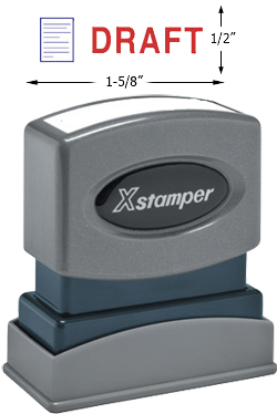 Need a "Draft" message stamper? This Xstamper pre-inked message makes it easy to identify and organize your office documents.