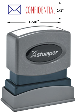 Need a "Confidential" message stamper? This Xstamper pre-inked message makes it easy to let others know when documents are not meant for their eyes!