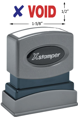 Need a "Void" message stamper? This Xstamper pre-inked Void message is great for identifying and filing your voided office documents easily.