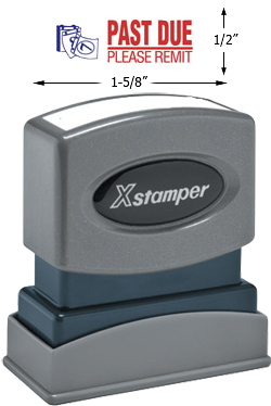 Need a "Past Due Please Remit" stamper? The Xstamper pre-inked Past Due message stamp is perfect for collecting receivables faster!