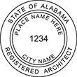 Looking for registered architect professional stamps for the state of Alabama? Shop for your custom architect professional stamp here at the EZ Custom Stamps store.