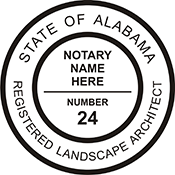 Need a landscape architect stamp? Buy this Alabama registered landscape architect stamp at the EZ Custom Stamps Store. Available in various mount options.