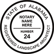 Need a landscape architect stamp? Buy this Alabama registered landscape architect stamp at the EZ Custom Stamps Store. Available in various mount options.