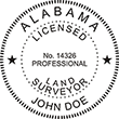 Looking for land surveyor stamps? Shop our Alabama licensed land surveyor stamp at the EZ Custom Stamps Store. Available in several mount options.