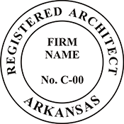 Looking for registered architect professional seal stamps for the state of Arkansas? Shop for your custom architect professional stamp here at the EZ Custom Stamps store.