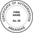 Looking for a Certificate of Authorization stamp for the state of Arkansas? Purchase your customizable authorization seal stamp here at the EZ Custom Stamps store.