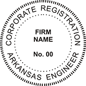 Looking for a corporate engineer stamp for the state of Arkansas? This official professional engineer stamp is customizable. Buy it here at the EZ Custom Stamps store.