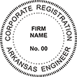 Looking for a corporate engineer stamp for the state of Arkansas? This official professional engineer stamp is customizable. Buy it here at the EZ Custom Stamps store.