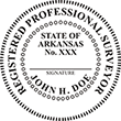 Looking for land surveyor stamps? Shop our Arkansas registered land surveyor stamp at the EZ Custom Stamps Store. Available in several mount options.