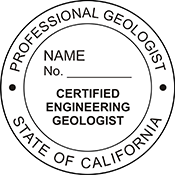 Looking for professional engineer stamps? Our California professional engineering geologist stamps are available in several mount options, check them out at the EZ Custom Stamps Store.