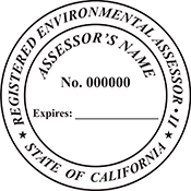 Looking for professional assessor stamps? Our California environmental assessor stamps are available in several mount options, check them out at the EZ Custom Stamps Store.