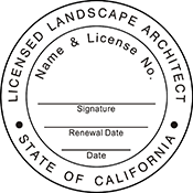 Need a landscape architect stamp? Check out our California licensed landscape architect stamp at the EZ Custom Stamps Store. Available in various mount options.