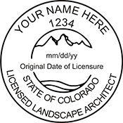 Colorado Landscape Architect Stamp, Landscape Architect Stamp