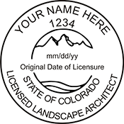 Need a landscape architect stamp? Check out our Colorado licensed landscape architect stamp at the EZ Custom Stamps Store. Available in various mount options.