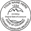 Need a landscape architect stamp? Check out our Colorado licensed landscape architect stamp at the EZ Custom Stamps Store. Available in various mount options.