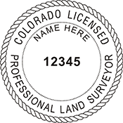 Looking for land surveyor stamps? Shop our Colorado professional land surveyor stamp at the EZ Custom Stamps Store. Available in several mount options.